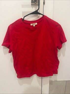 Madewell The Easy Crop Crewneck Tee in Soft Slub